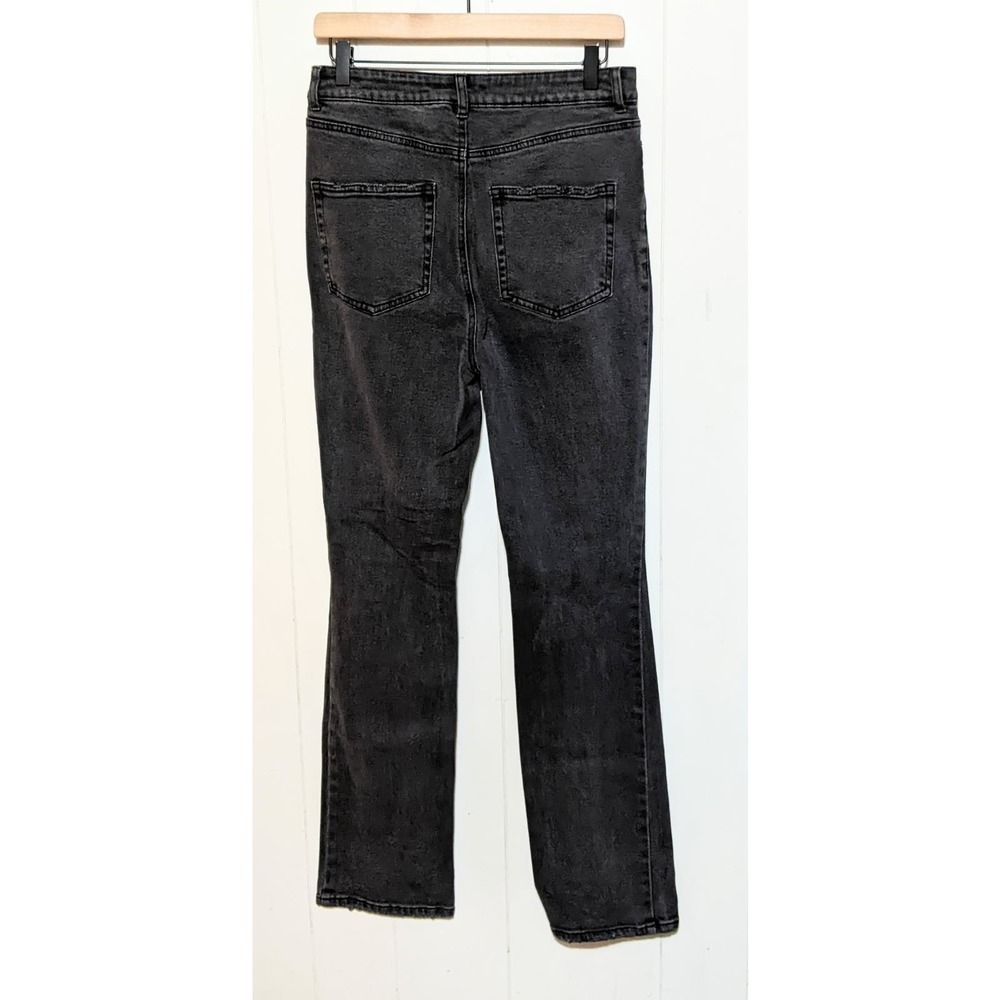 AFRM Womens Heston Distressed High Waist Straight Leg Jeans Size 27 Black NWT - Picture 4 of 6
